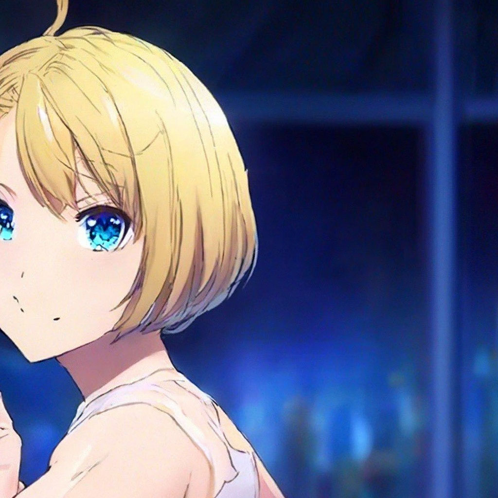 Anime Girl With Short Blonde Hair
