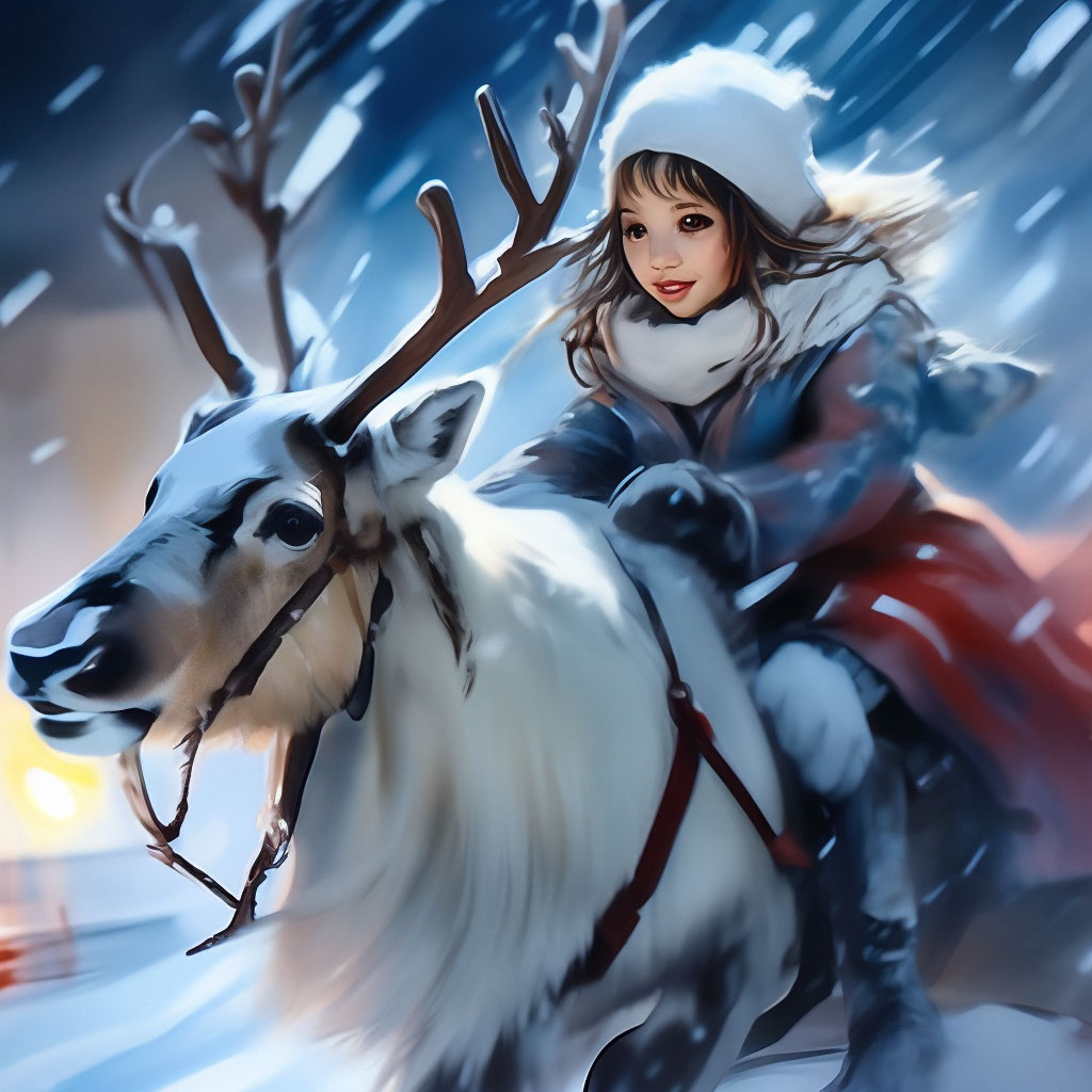 Снежная королева на олене