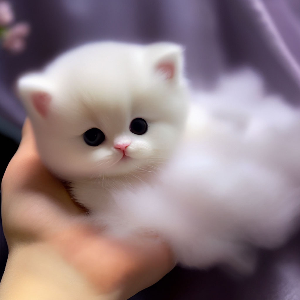MINI KITTEN 🪽 fluffy cloud on your hand