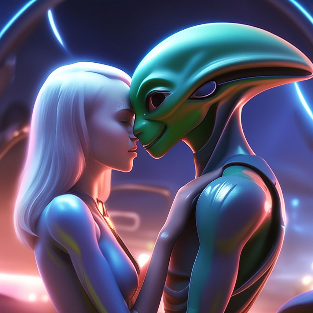 "Aliens a girl and a guy love each other realistically qualitatively ...