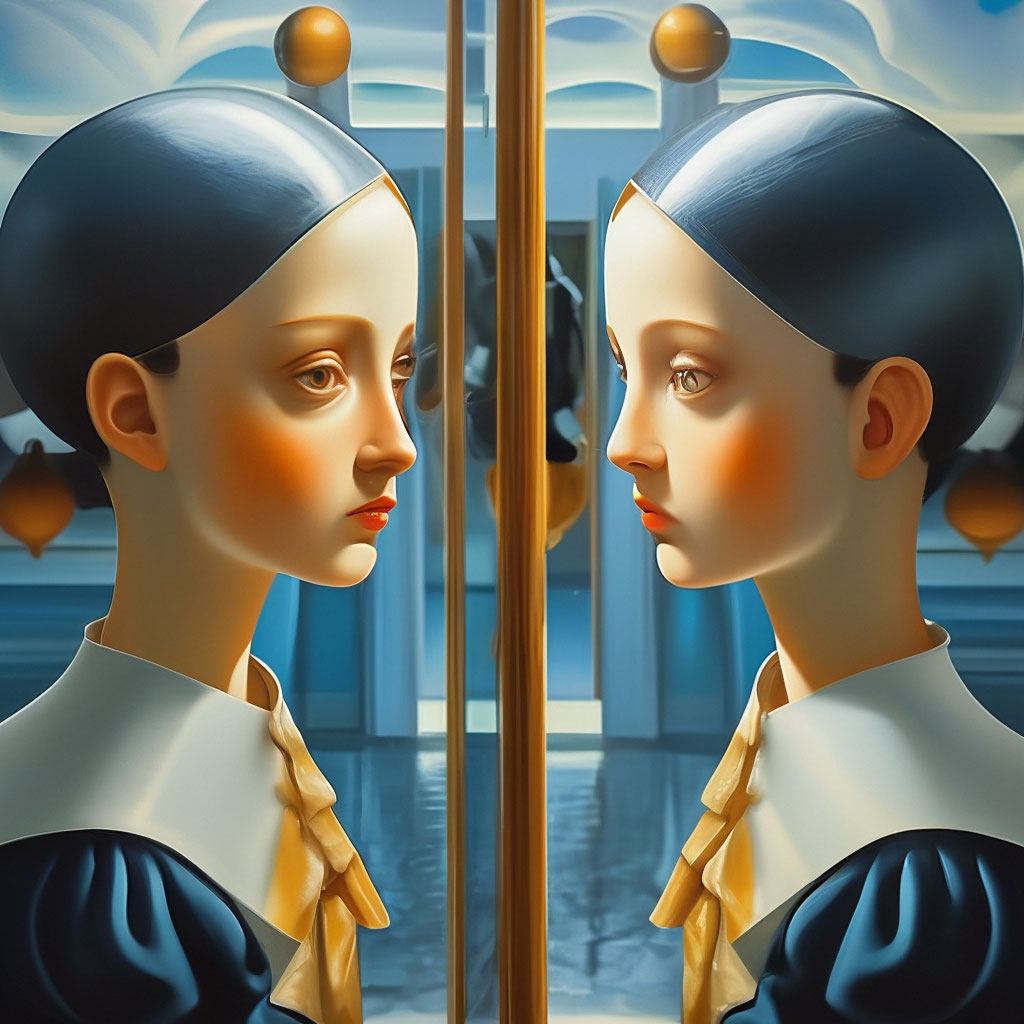 "The philosophical theory of mirror reflection . Differences between a ...