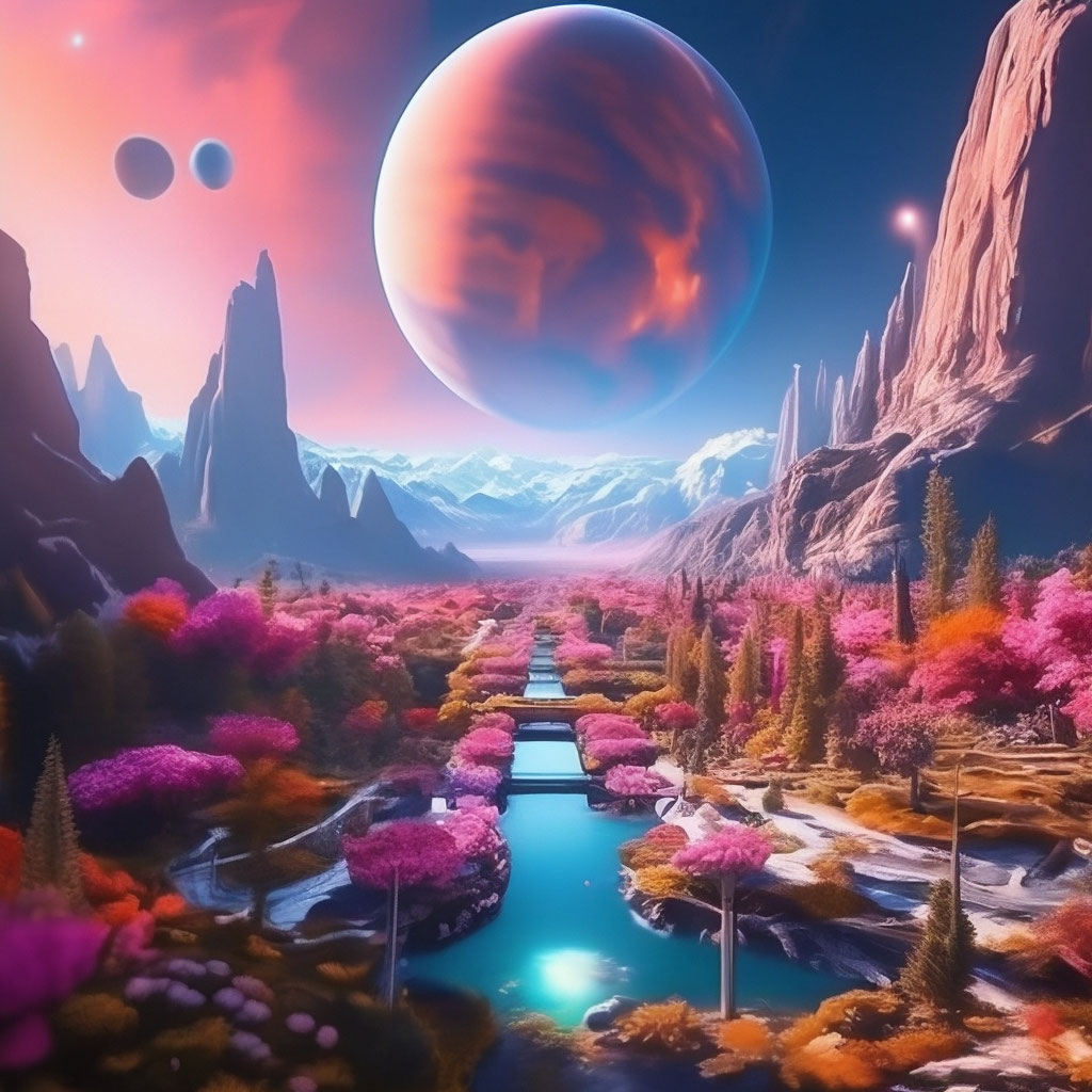 "Planet real life is beautiful in style" — image created in Shedevrum