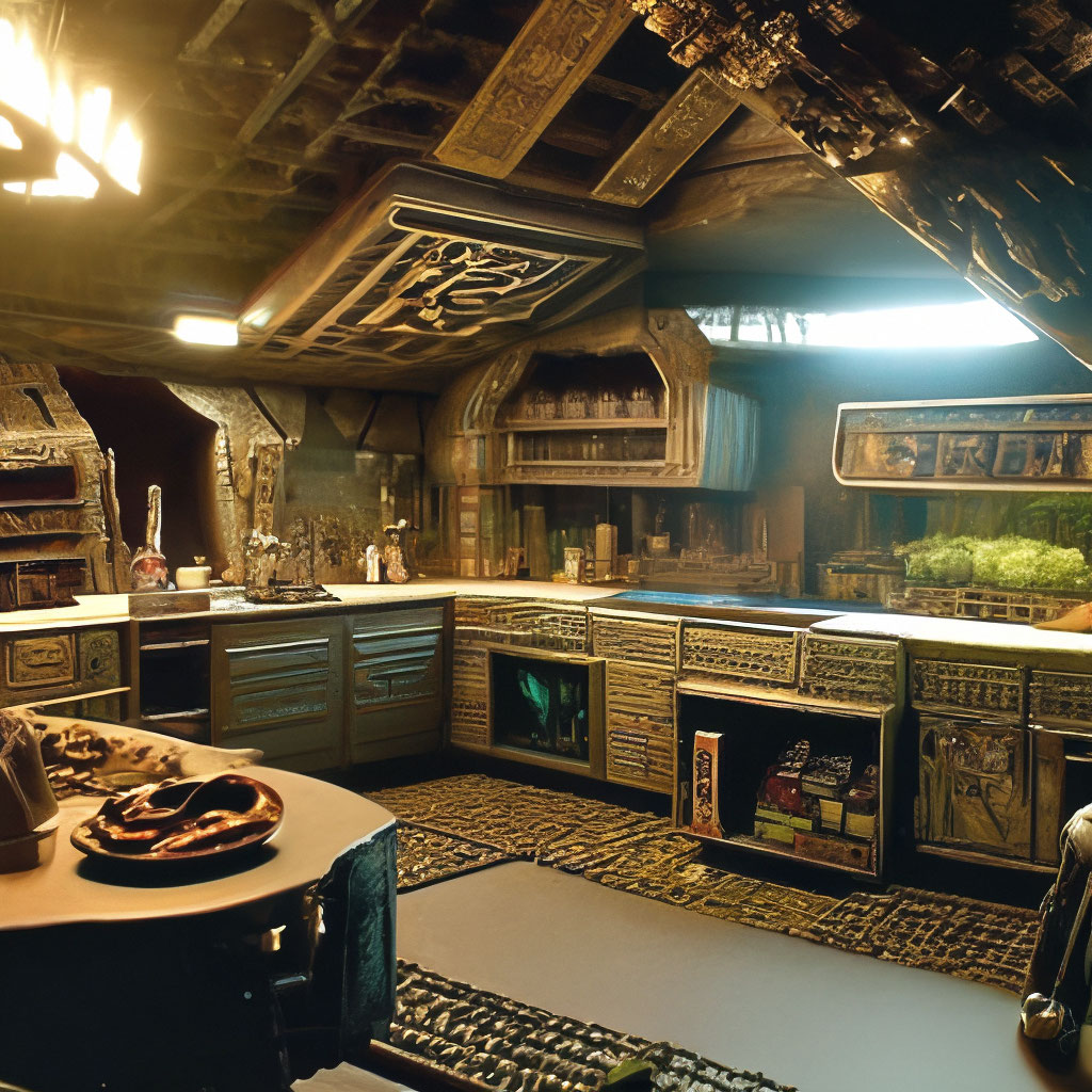 "The room in the pyramid from the movie: "Alien vs Predator", kitchen ...