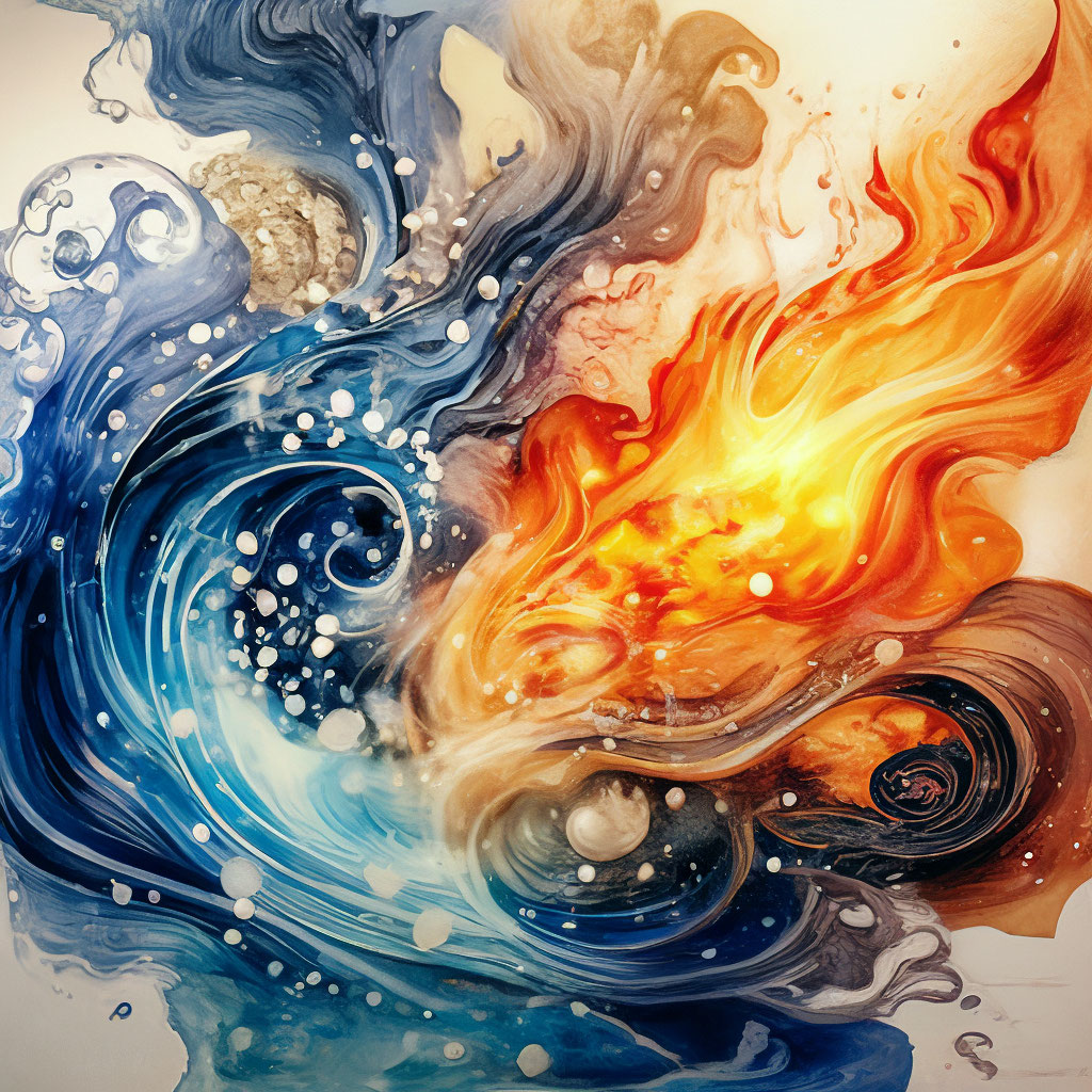 "The relationship of two opposites Water and Fire in one person Medium ...