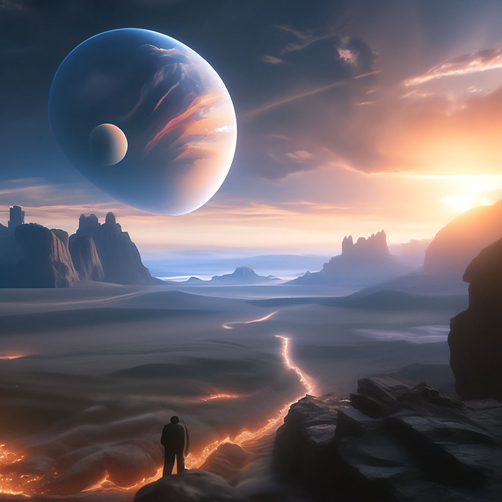 "The birth of a new planet photorealism" — image created in Shedevrum