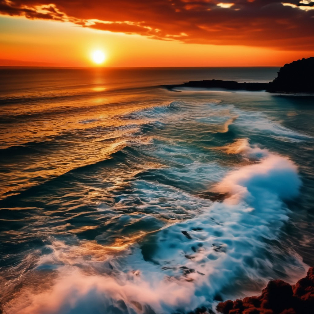 "The beauty of nature Sunsets over the ocean are absolutely fascinating ...