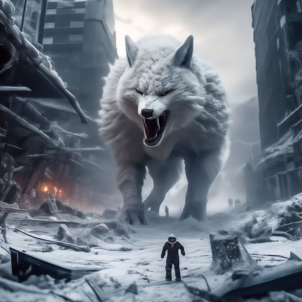 🌫️── a cold city, the end of the world, everything is destroyed and ...