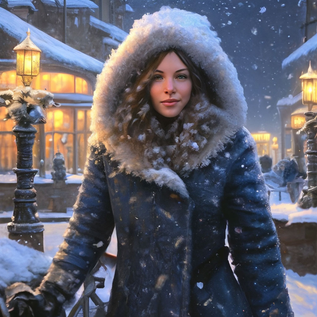 "The New Year has come, the January cold has come" — image created in ...