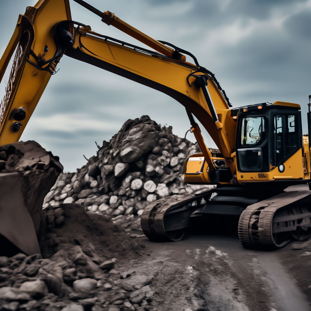 "The digging machine" — image created in Shedevrum