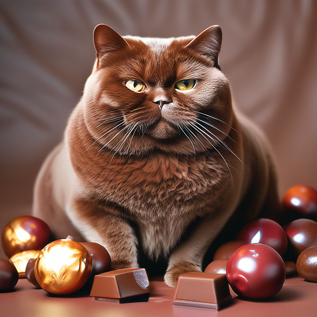 Жирный шоколадный котик» — создано в Шедевруме