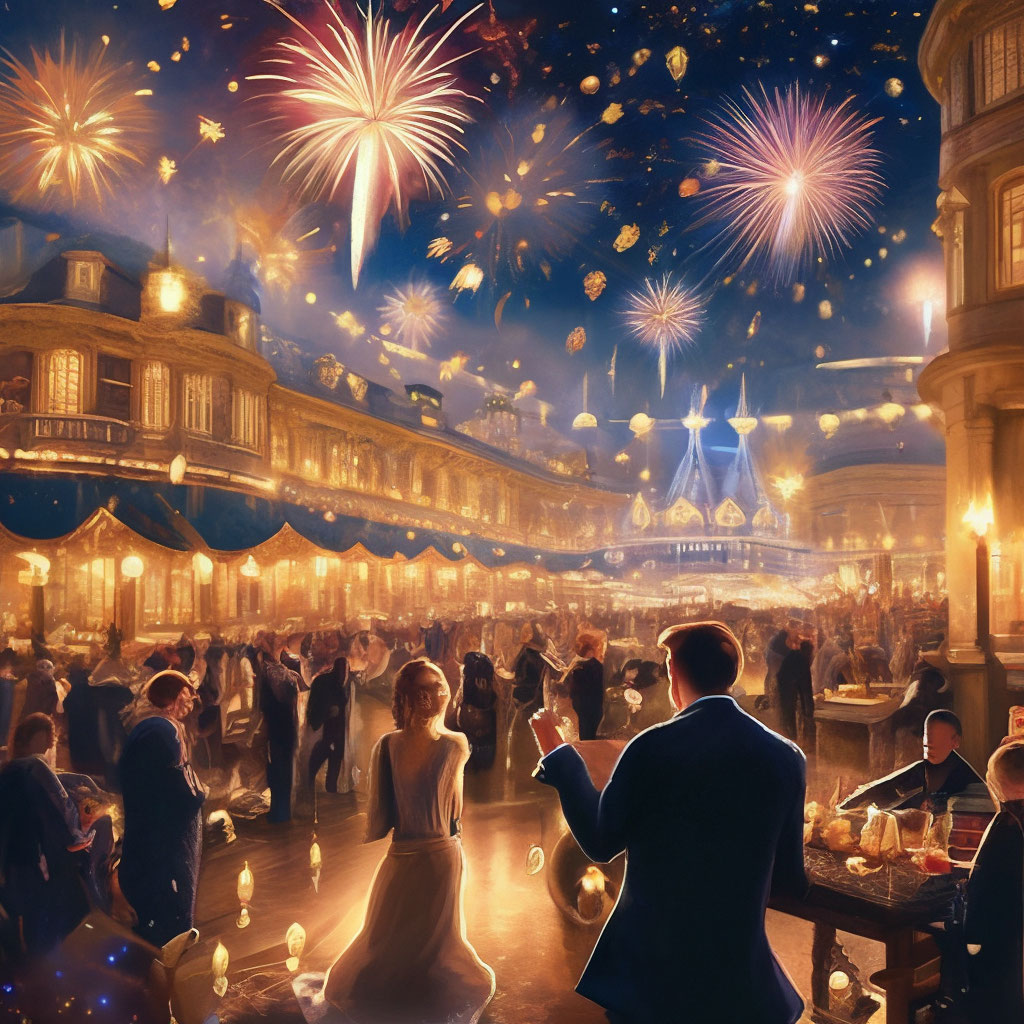 "A wonderful New Year's Eve" — image created in Shedevrum