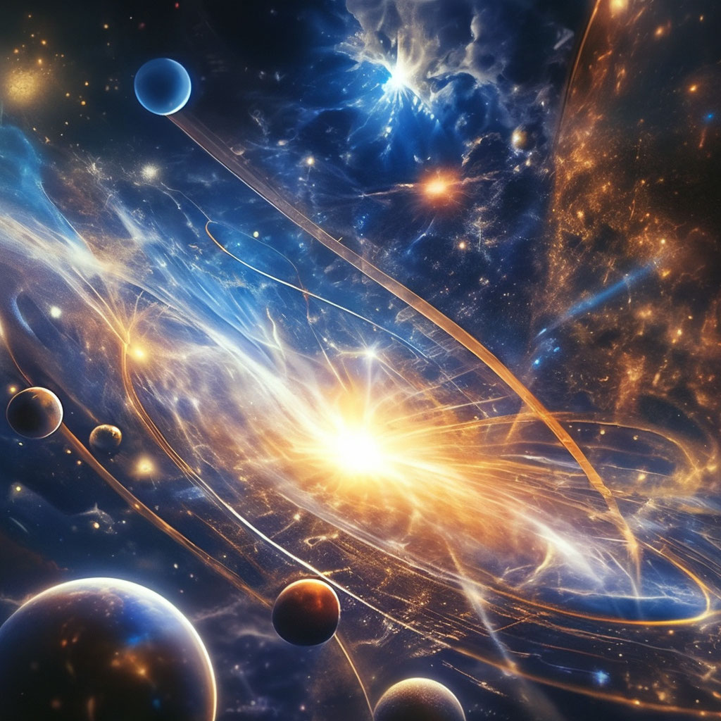 "The origin of the universe." — image created in Shedevrum