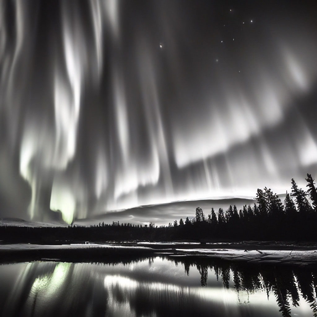 "Northern lights in the beautiful starry night sky HD" — image created ...