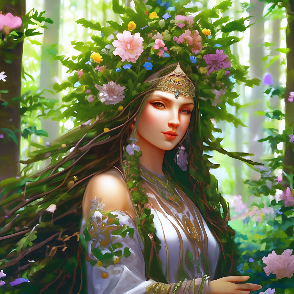 "The goddess of the East Slavic . the hair was grass, shrubs, flowers ...