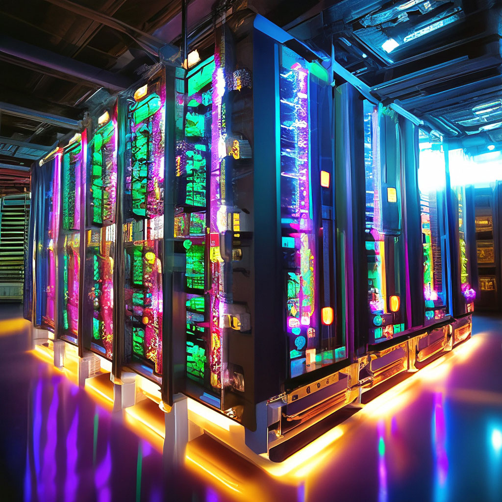 "The most powerful computer in the world" — image created in Shedevrum