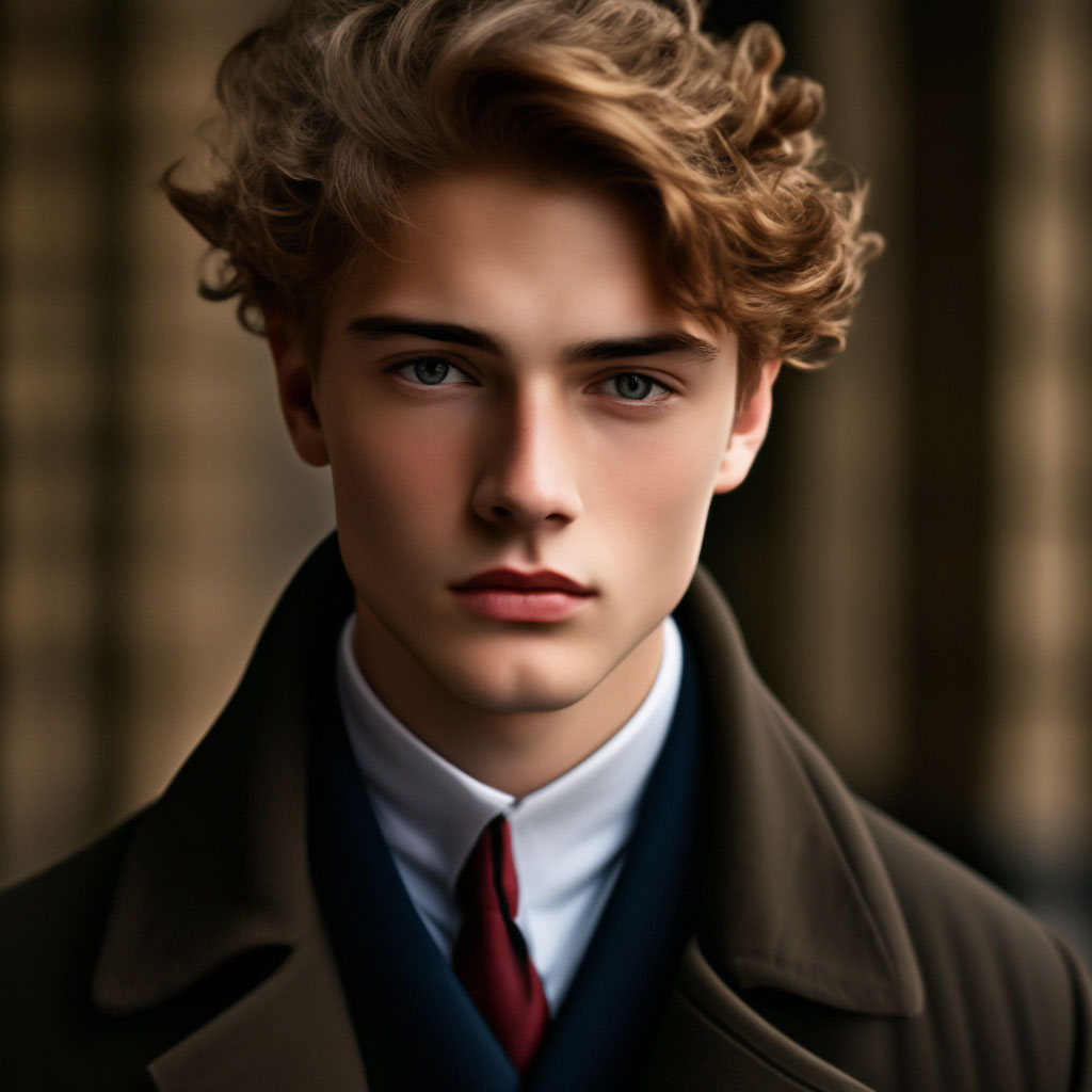 "Britanian handsome young man" — image created in Shedevrum