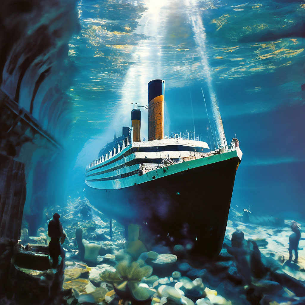 "The Titanic lies under the water column, at the bottom of the ocean ...