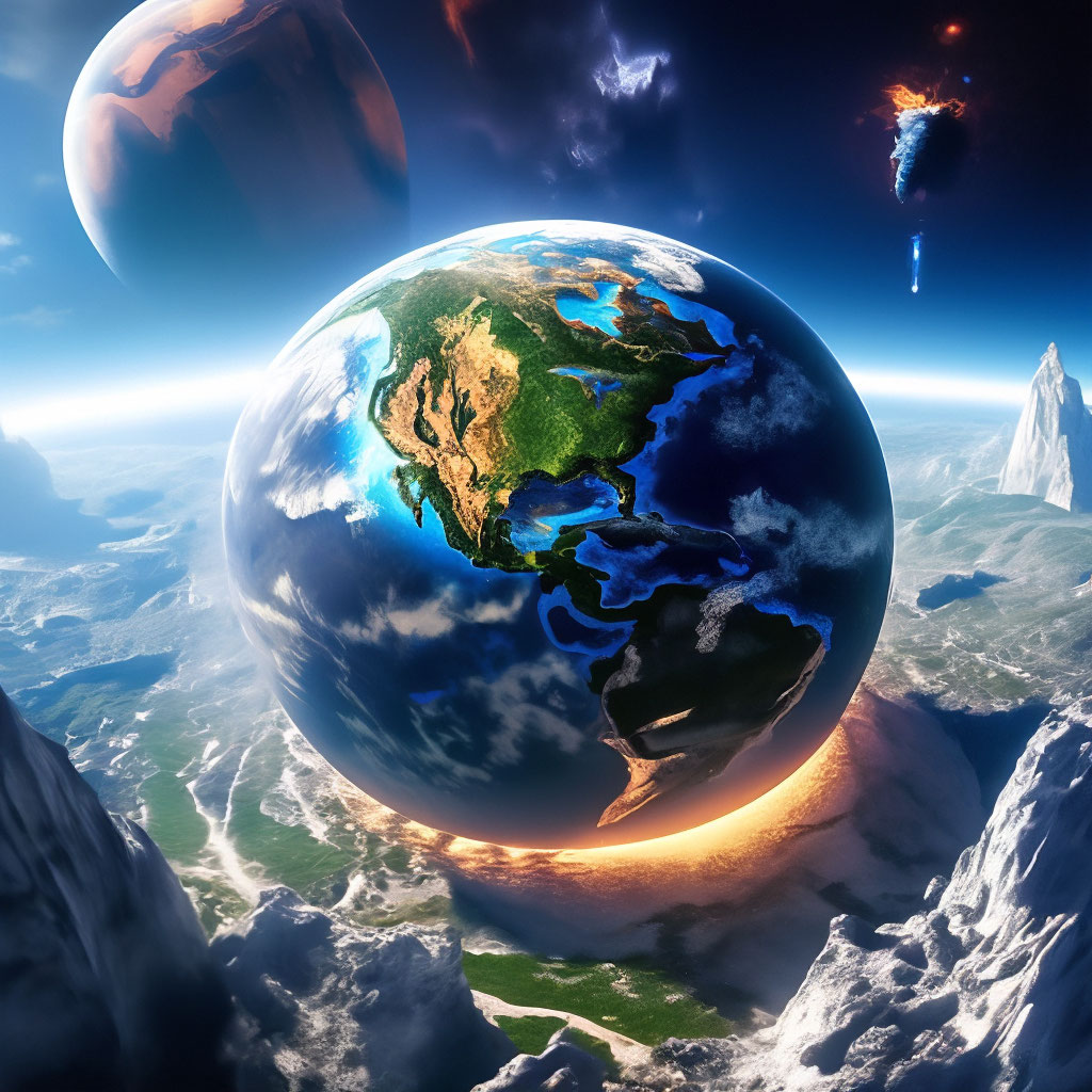 "Planet Earth in 1000 years" — image created in Shedevrum