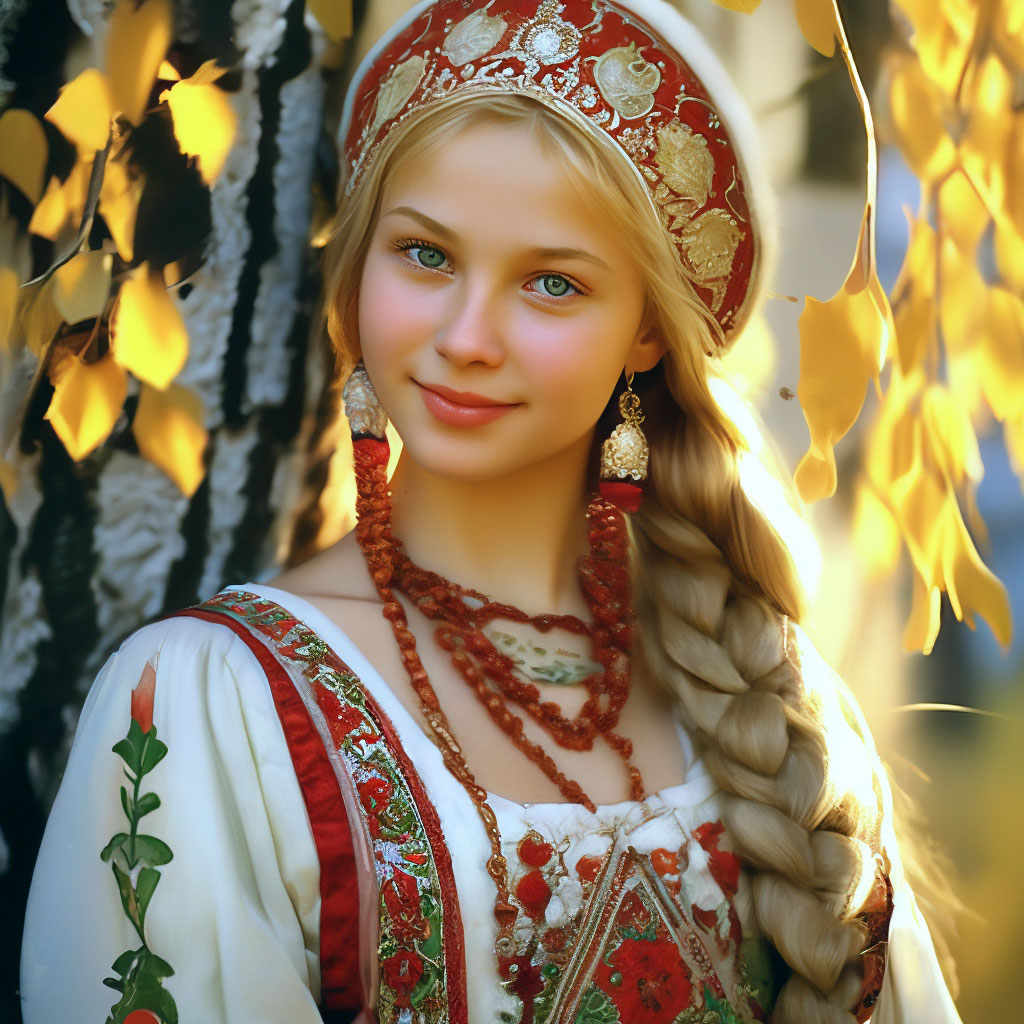 Славянская внешность девушки
