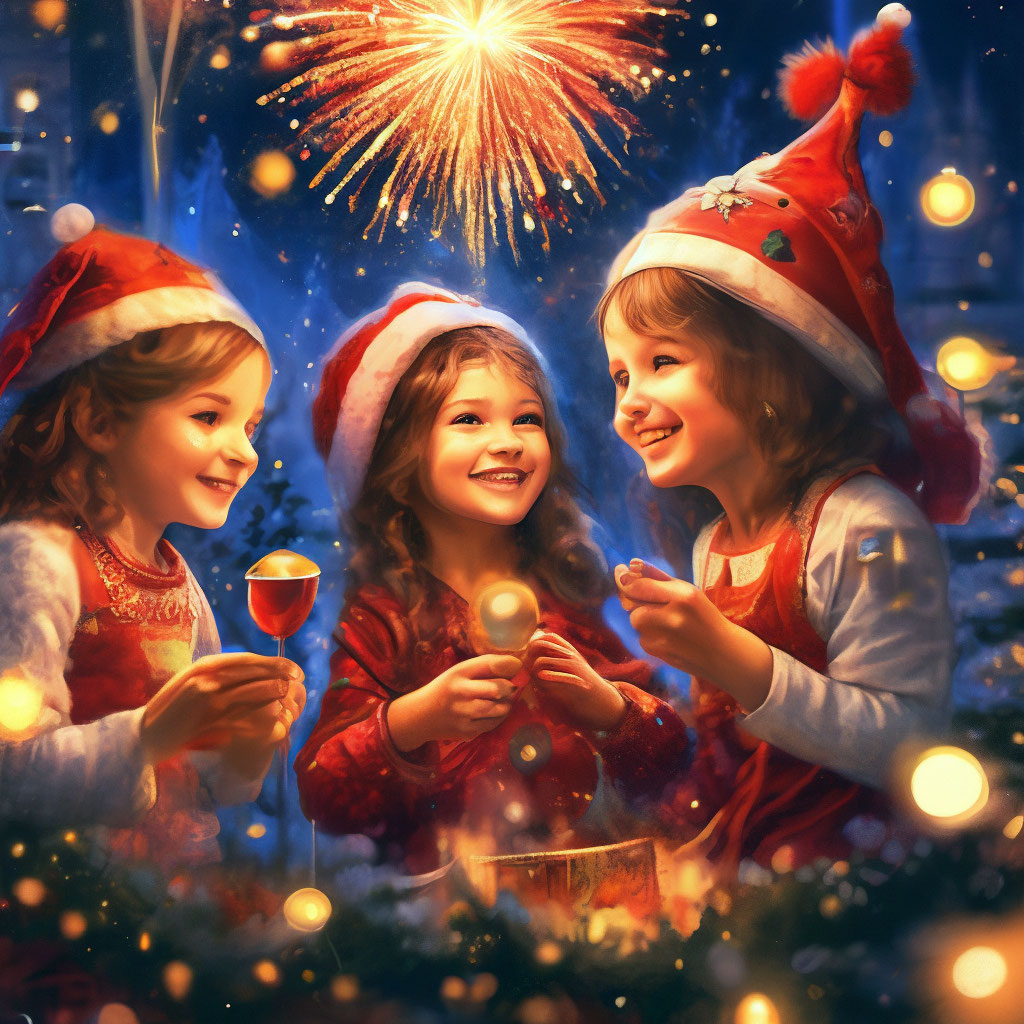 "Happy New Year" — image created in Shedevrum