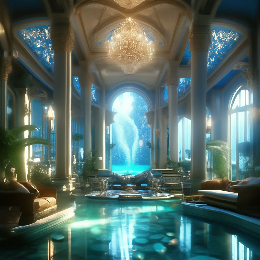 "Interior decoration of rooms Atlantis the mystery of nature on earth ...