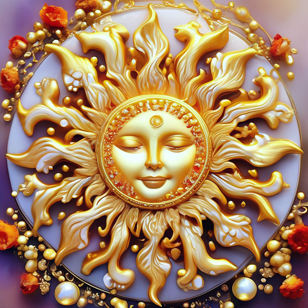 "💛#lepu🩷 Good morning a sun for my beloved mother+gold chains, floral ...