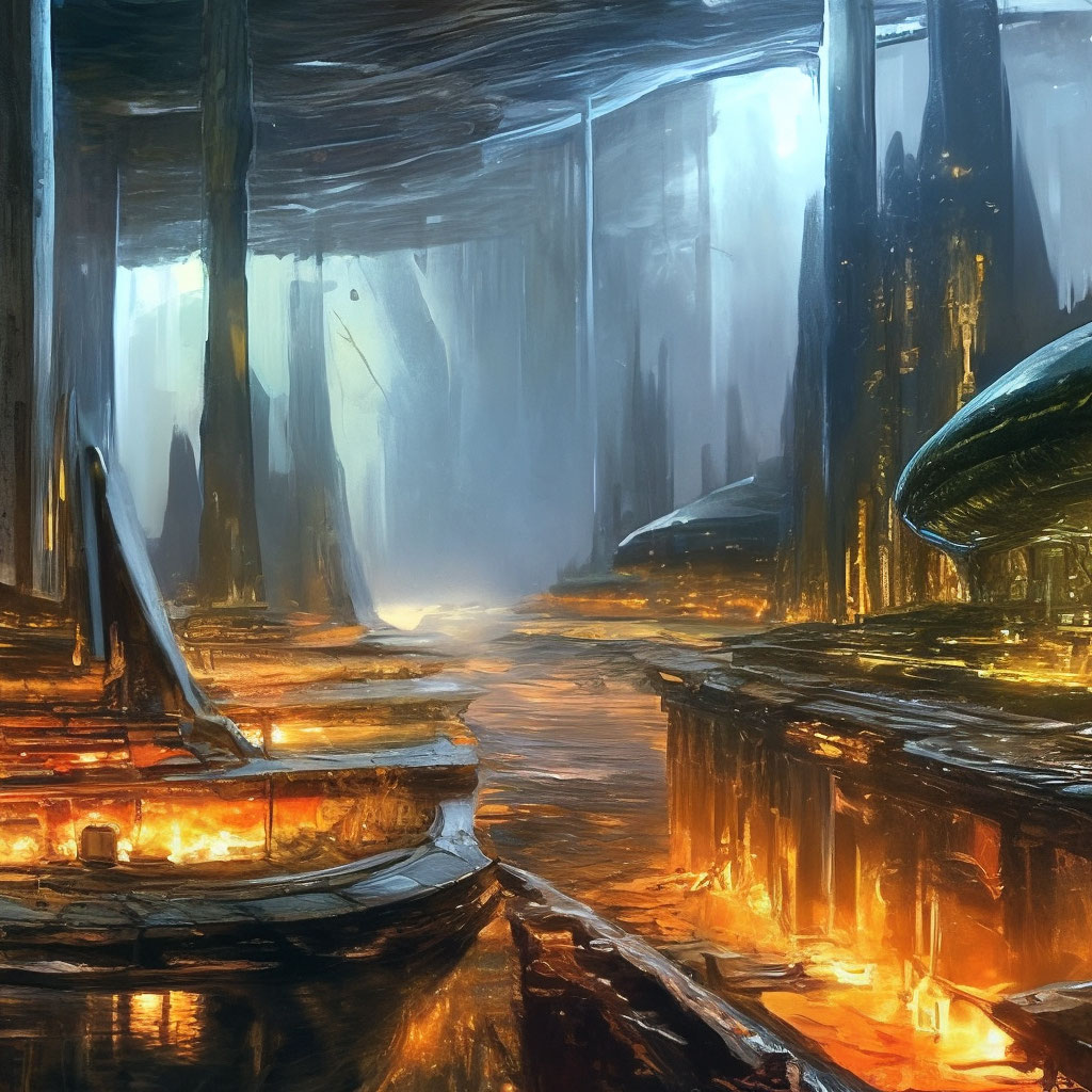 ". The city is an alien civilization glass drawing bright colors smooth ...