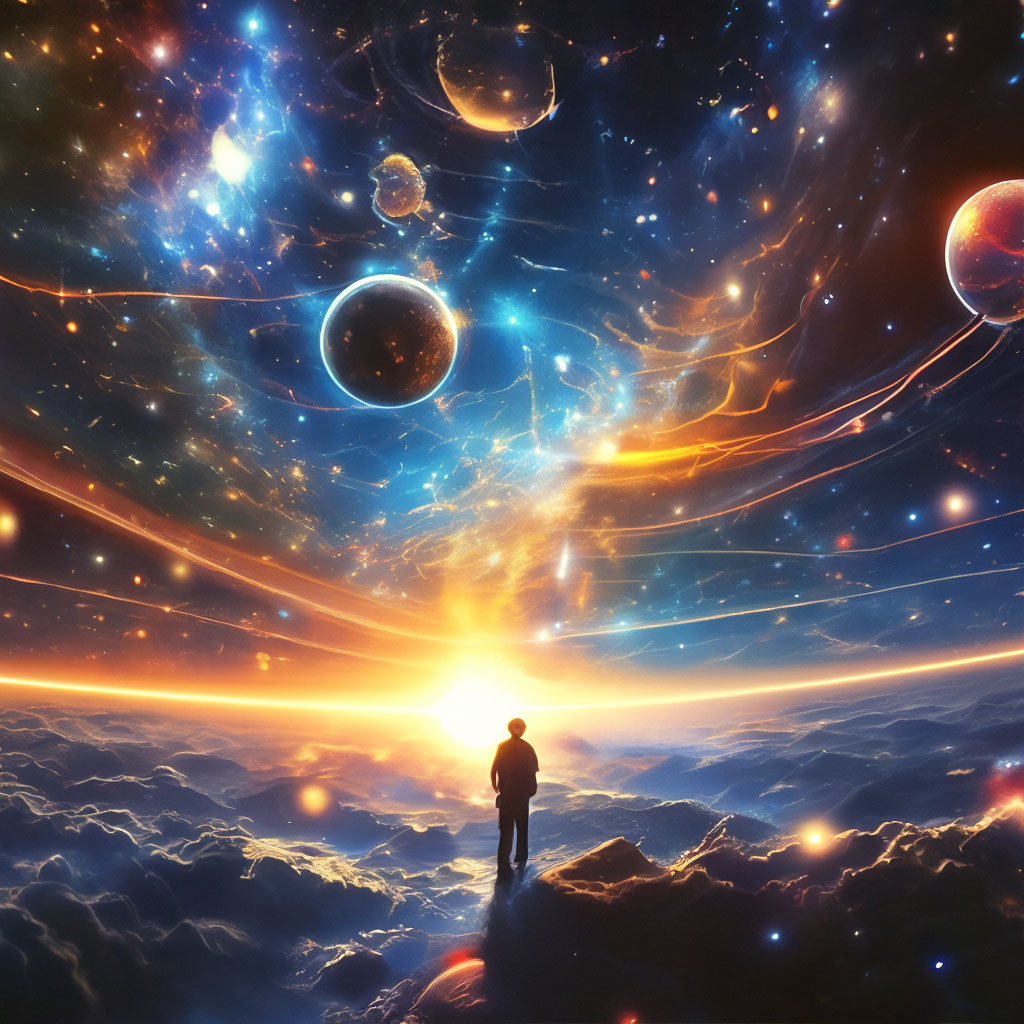 "The origin of the universe" — image created in Shedevrum