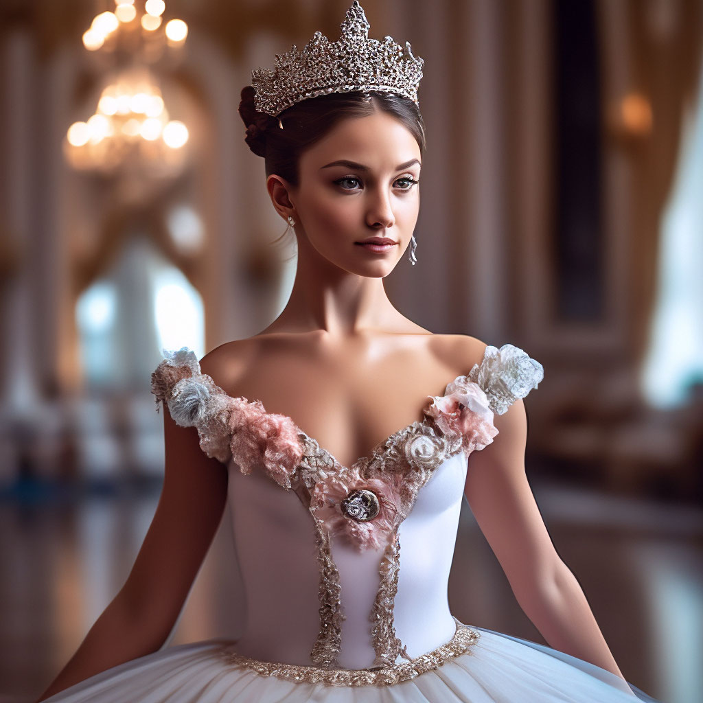 Beautiful ballerina girl, fragile, …