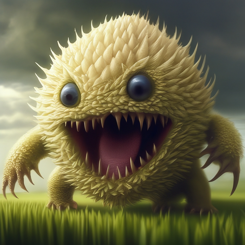 "Buckwheat monster, realistic" — image created in Shedevrum