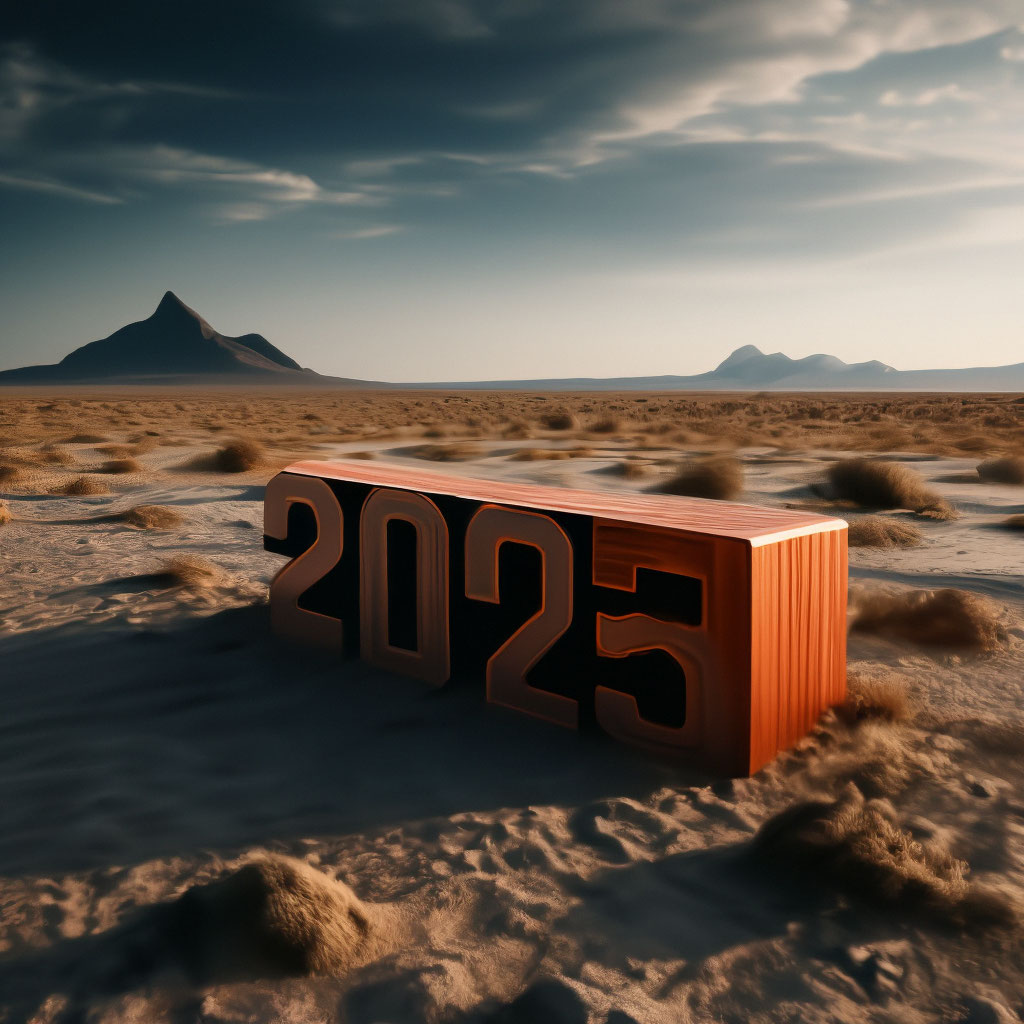 "The inscription 2024 is in the middle of nowhere" — image created in ...