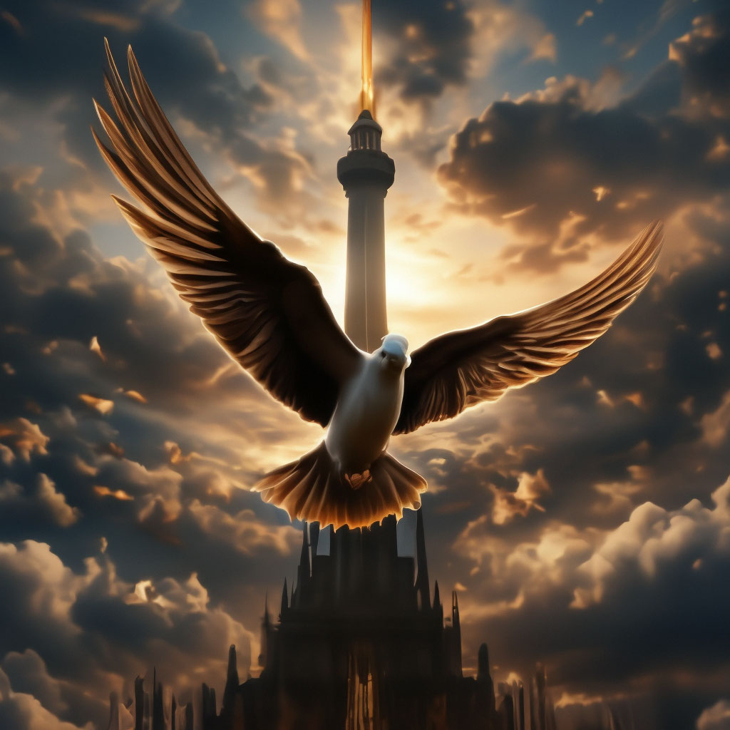 "Let there be peace!!!" — image created in Shedevrum