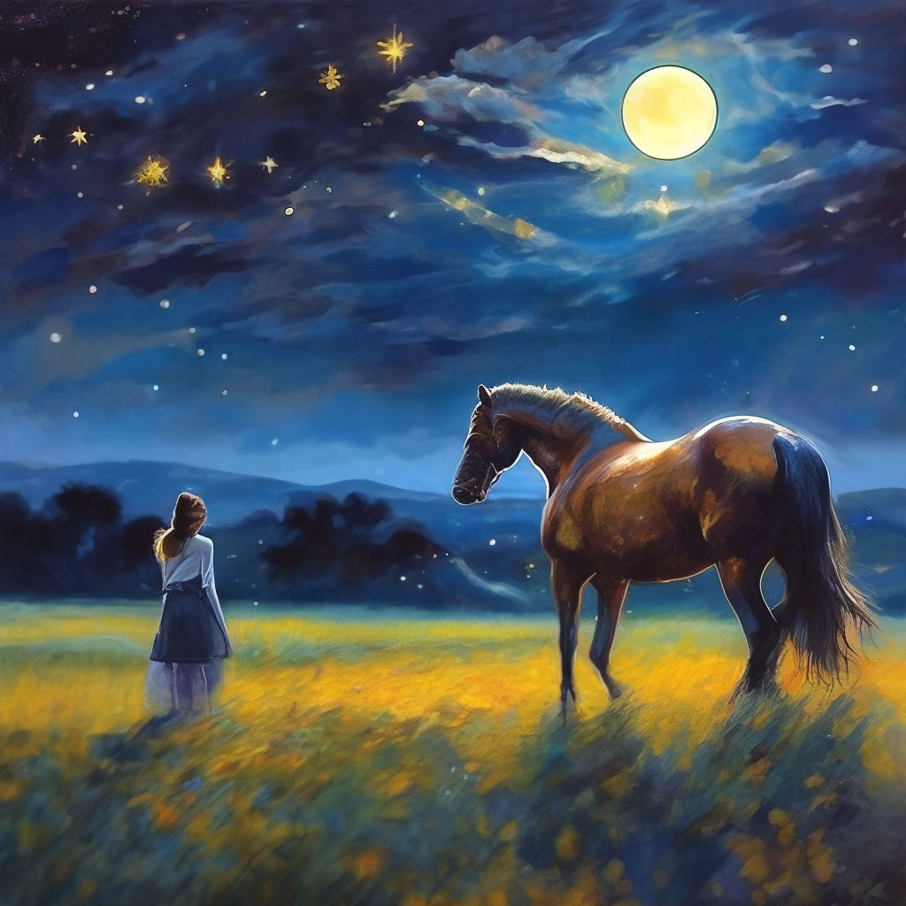 "I'll go out into the field at night with a horse, let's go quietly on ...