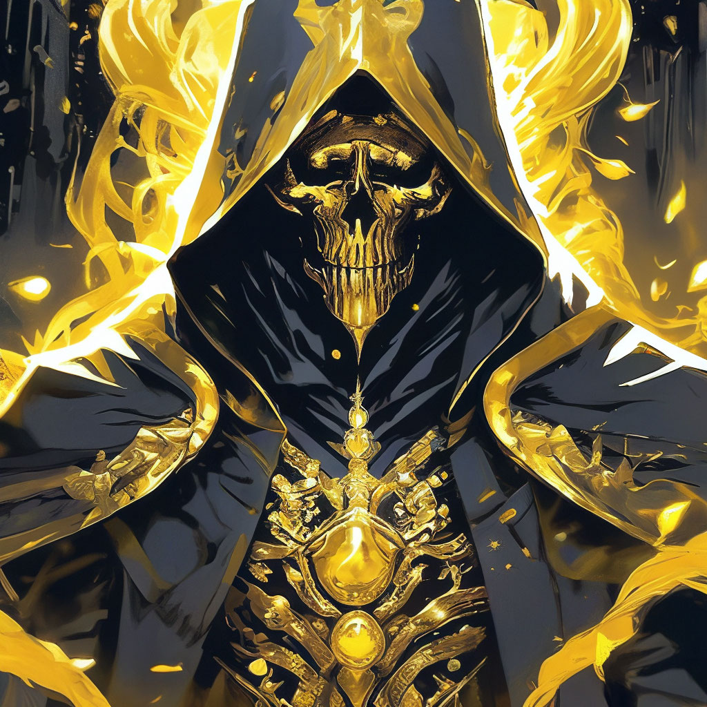 🌔 Серия «Black gold» Necromancer [uoannelis art] Black and gold ...