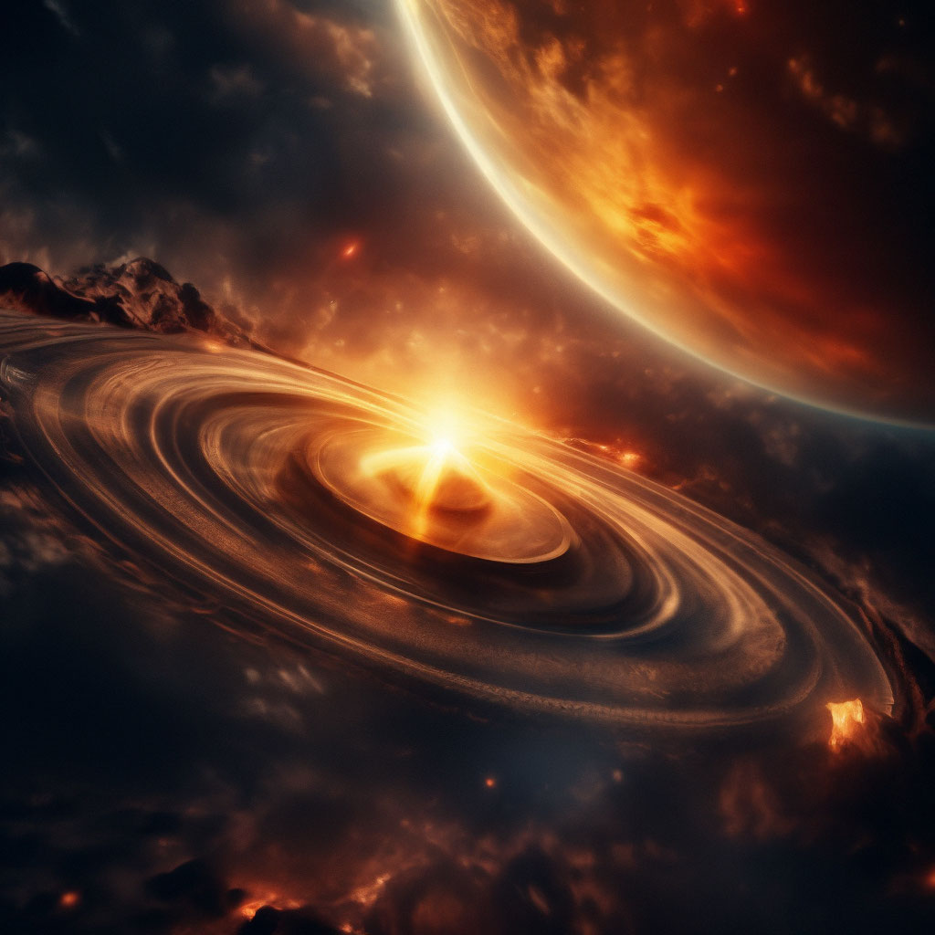 "The solar system. view from space" — image created in Shedevrum