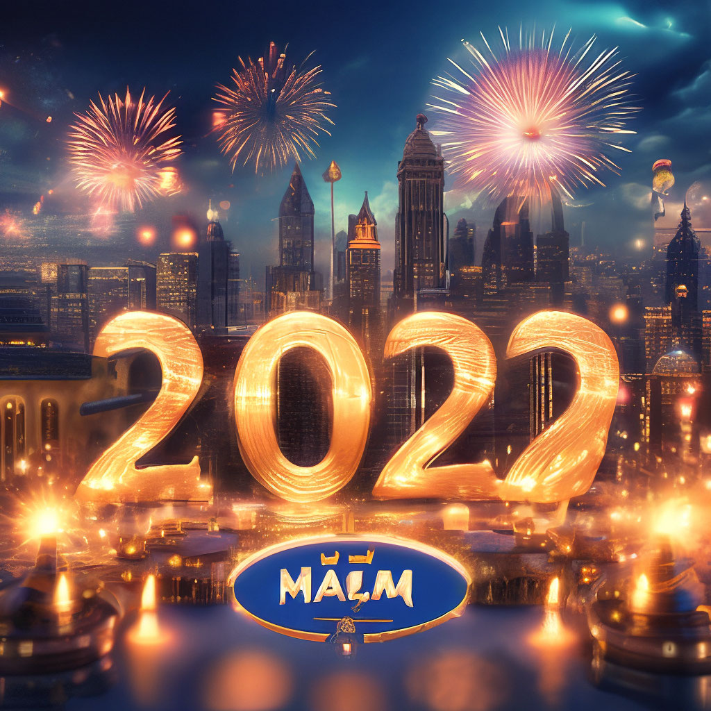 "Happy New year from 2024" — image created in Shedevrum