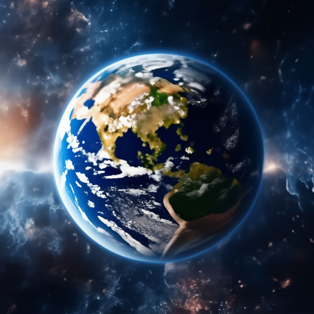 "Planet Earth in space" — image created in Shedevrum