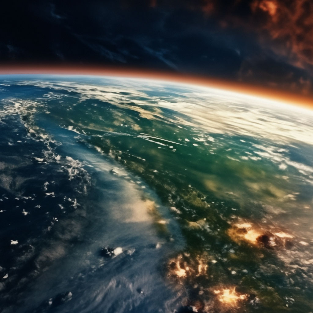 "Earth view from space" — image created in Shedevrum