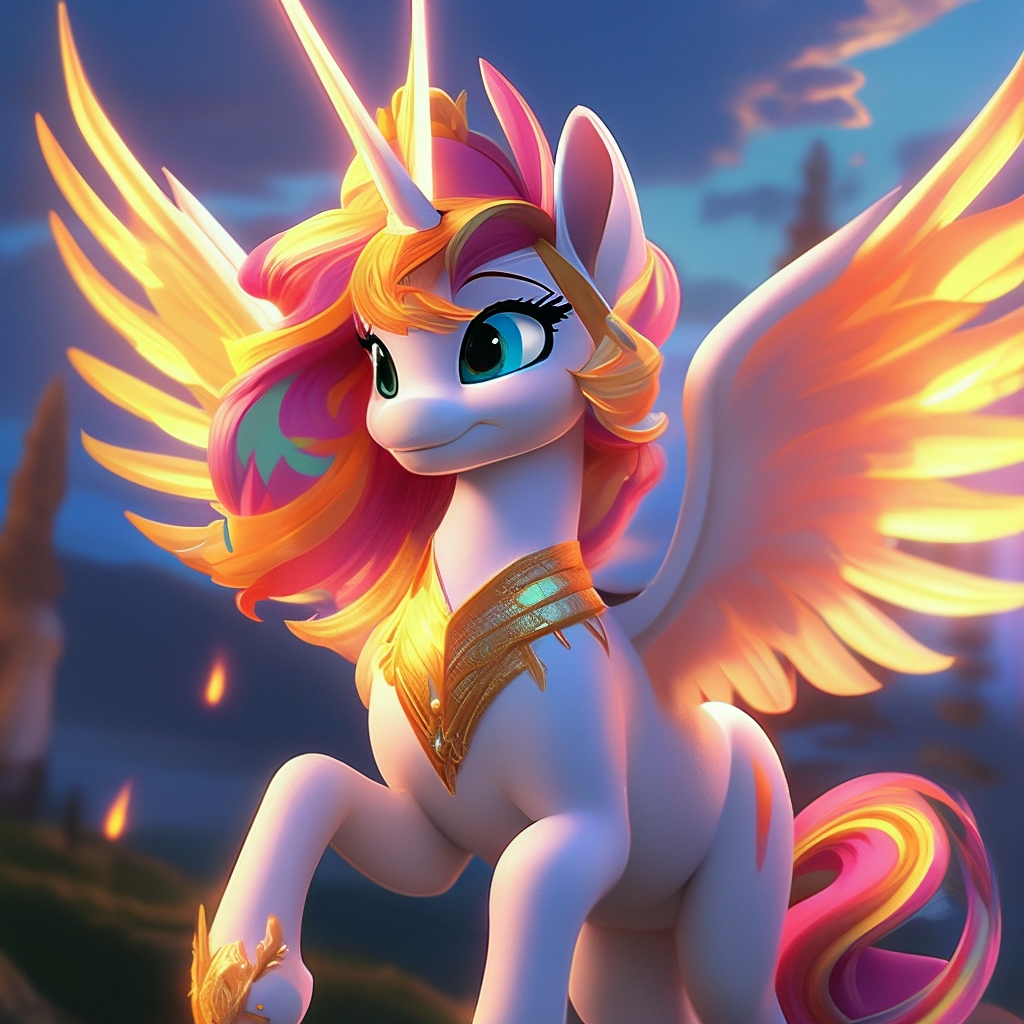 art-my-little-pony-sunset-shimmer-alicorn-with-open-wings-beautiful