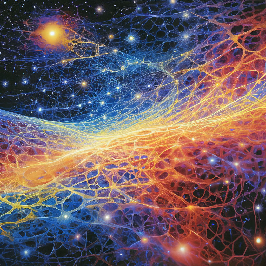 "The fabric of the universe" — image created in Shedevrum
