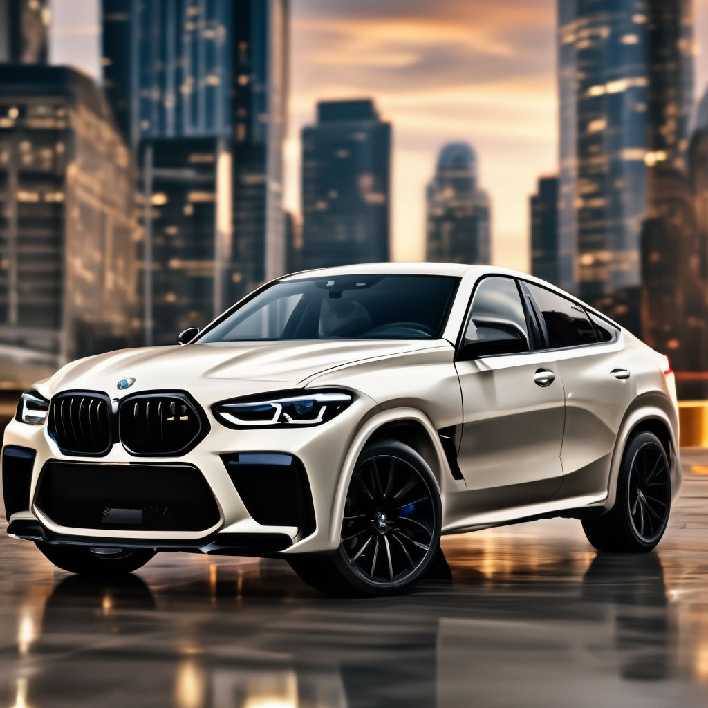 BMW X6 M 2023, белый цвет, чёрные диски, на … | НЕБЕСНЫЙ» — Шедеврум