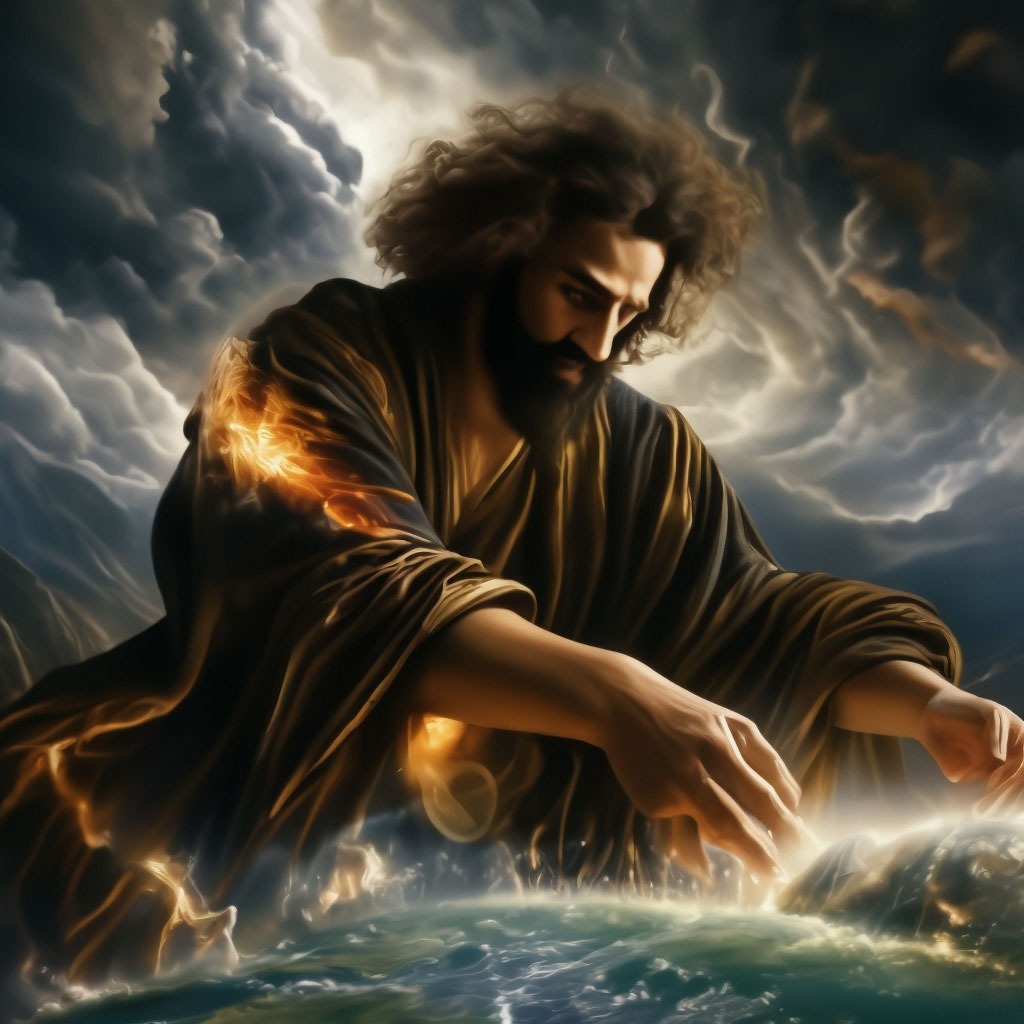 "Creation of the earth" — image created in Shedevrum