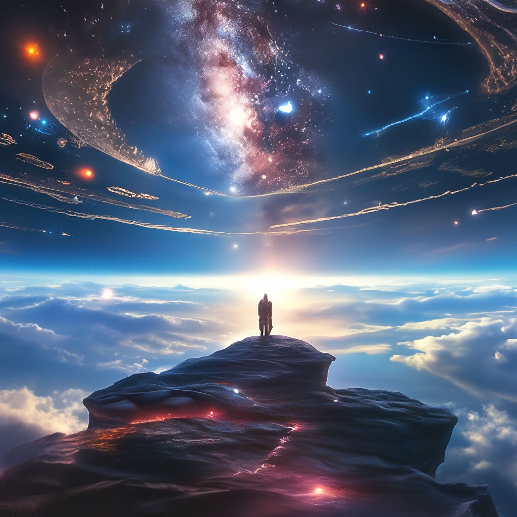 "The edge of the universe" — image created in Shedevrum