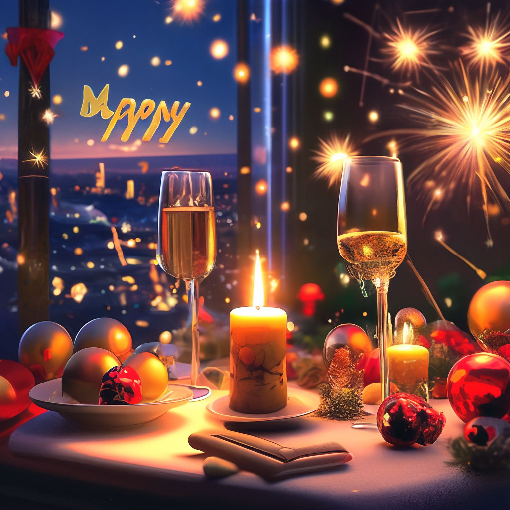 "Happy New Year to you" — image created in Shedevrum