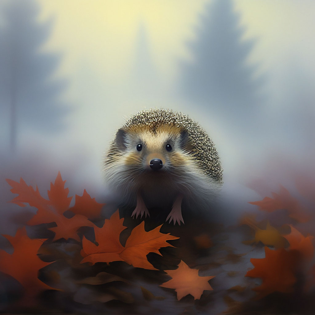 Hedgehog In The Fog — Image Created In Shedevrum 
