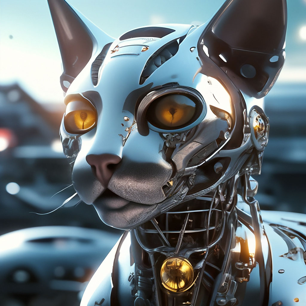 "Masterpiece, crystal bald cat , alien landscape hyper realistic ...