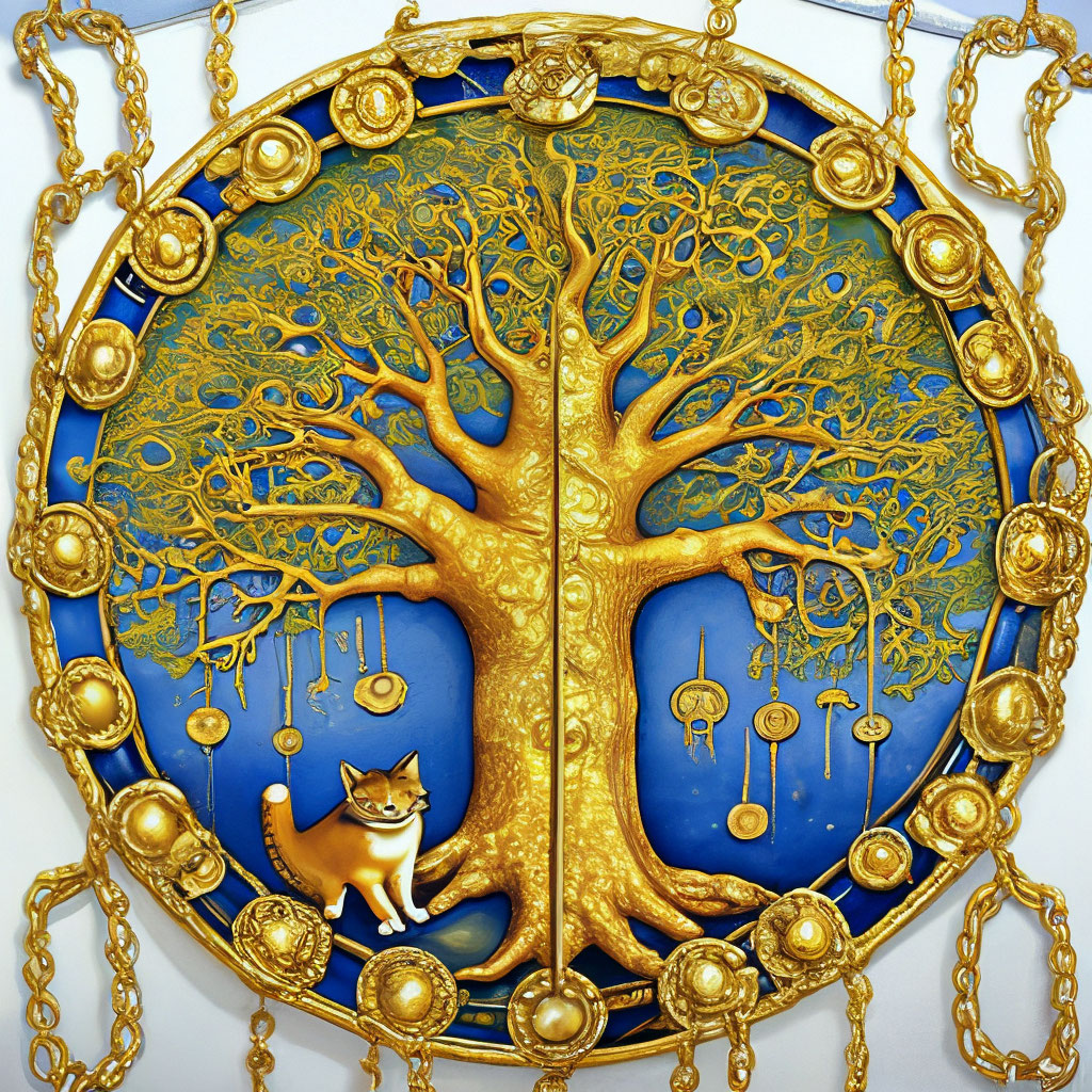 "The golden chain on the oak tree is: Day and night, the scientist cat ...