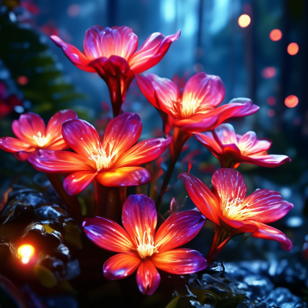 "Flowers from the movie avatar" — image created in Shedevrum