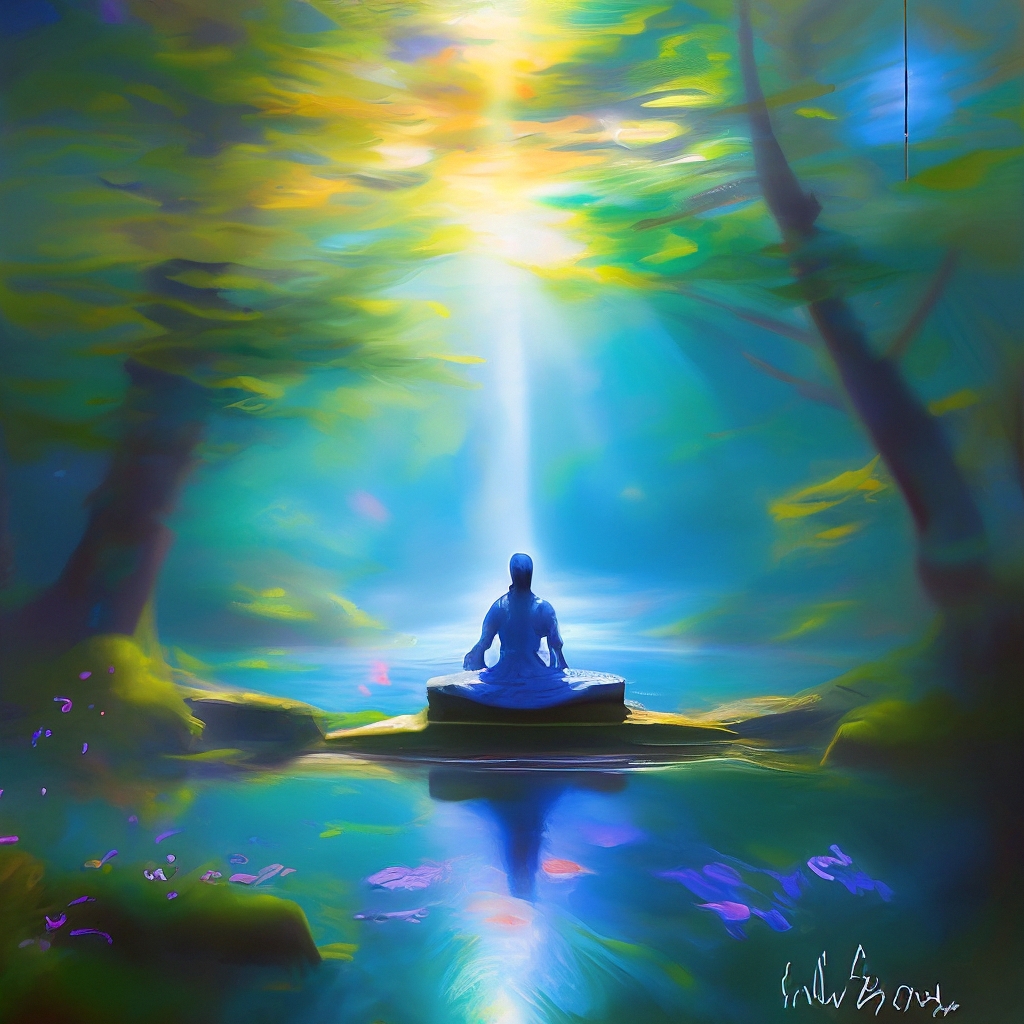 "Peace and tranquility in the soul" — image created in Shedevrum