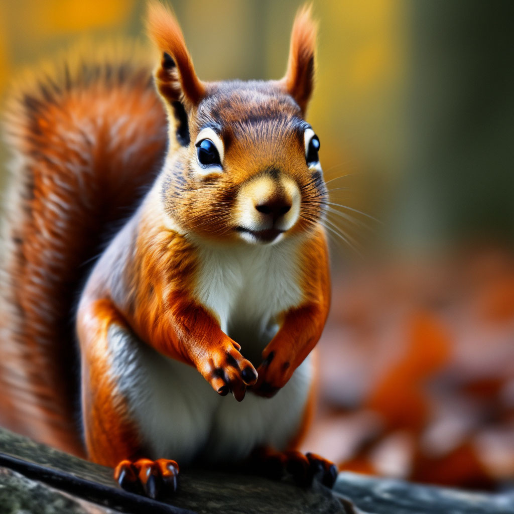 "The squirrel is beautiful" — image created in Shedevrum